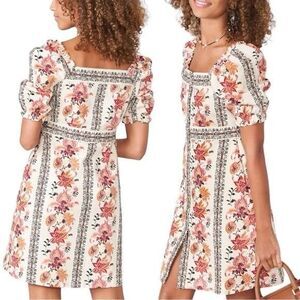 Spartina Catrina Denim Dress in floral Linden Thistle Stripe Women’s Size XS